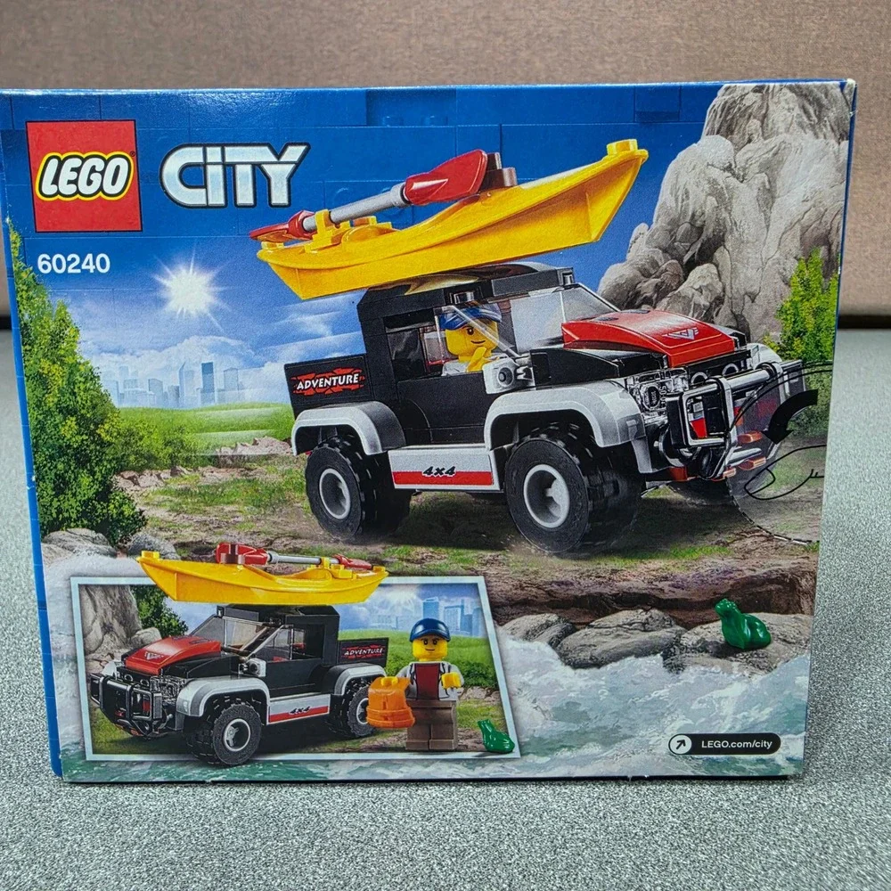 LEGO City Kayak Adventure 60240 Kids SEALED New 84pc 4x4 Truck Set